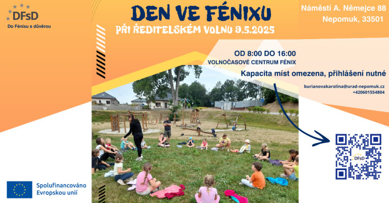 Plakát k aktivitě Den ve Fénixu 9.5.2025