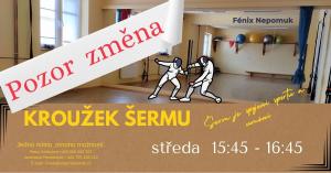 plakát Pozor změna termínu 