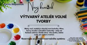 plakát nový kroužek výtvarný ateliér volné tvorby