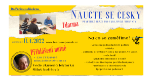 Plakát k aktivitě Naučte se česky - výuka českého jazyka pro cizince